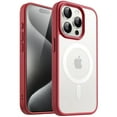 thumbnail image 1 of JETech Magnetic Case for iPhone 15 Pro Max 6.7-Inch Compatible with MagSafe, Translucent Matte Back Slim Shockproof Phone Cover (Maroon), 1 of 6