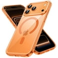 thumbnail image 1 of JETech Magnetic Case for iPhone 17 Pro Max 6.9-Inch Compatible with MagSafe, Shockproof Phone Bumper Cover, Anti-Scratch Clear Back (Orange), 1 of 5