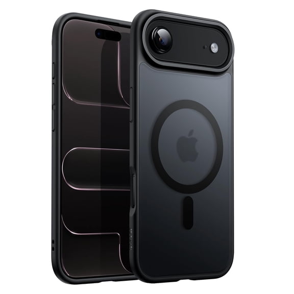 JETech Magnetic Case for iPhone Air Compatible with MagSafe, Translucent Matte Back Slim Minimalist Shockproof Phone Cover (Black)
