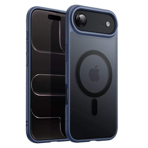 JETech Magnetic Case for iPhone Air Compatible with MagSafe, Translucent Matte Back Slim Minimalist Shockproof Phone Cover (Storm Blue)