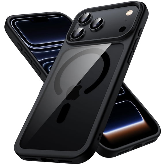 JETech Magnetic Case for iPhone 18 Pro Max |Compatible with MagSafe, Solid Color TPU Frame (Black)
