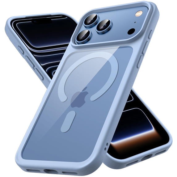JETech Magnetic Case for iPhone 18 Pro Max |Compatible with MagSafe, Solid Color TPU Frame (Glacier)