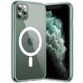 thumbnail image 1 of JETech Magnetic Case for iPhone 11 Pro 5.8-Inch Compatible with MagSafe Wireless Charging, Shockproof Phone Bumper Cover, Anti-Scratch Clear Back (Midnight Green), 1 of 7