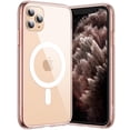 thumbnail image 1 of JETech Magnetic Case for iPhone 11 Pro Max 6.5-Inch Compatible with MagSafe Wireless Charging, Shockproof Phone Bumper Cover, Anti-Scratch Clear Back (Rose Gold), 1 of 7