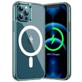 thumbnail image 1 of JETech Magnetic Case for iPhone 12 Pro Max 6.7-Inch Compatible with MagSafe Wireless Charging, Shockproof Phone Bumper Cover, Anti-Scratch Clear Back (Pacific Blue), 1 of 7