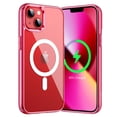thumbnail image 1 of JETech Magnetic Case for iPhone 13 Mini 5.4-Inch Compatible with MagSafe Wireless Charging, Shockproof Phone Bumper Cover, Anti-Scratch Clear Back (Red), 1 of 7