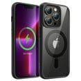 thumbnail image 1 of JETech Magnetic Case for iPhone 13 Pro 6.1-Inch Compatible with MagSafe, Shockproof Phone Bumper Cover, Solid Color Matte TPU Frame, Anti-Scratch Clear Back (Black), 1 of 6