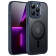 thumbnail image 1 of JETech Magnetic Case for iPhone 13 Pro Max 6.7-Inch, Compatible with MagSafe, Translucent Matte Back Camera Lens Full Protection Slim Shockproof Phone Cover (Navy), 1 of 6