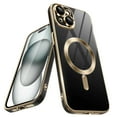 thumbnail image 1 of JETech Magnetic Case for iPhone 15 6.1-Inch, Compatible with MagSafe, Camera Lens Full Protection, Shockproof Soft TPU Electroplated Phone Cover (Black), 1 of 6