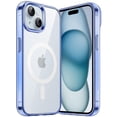 thumbnail image 1 of JETech Magnetic Case for iPhone 15 6.1-Inch Compatible with MagSafe Wireless Charging, Shockproof Phone Bumper Cover, Anti-Scratch Clear Back (Dark Blue), 1 of 6