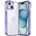 thumbnail image 1 of JETech Magnetic Case for iPhone 15 Plus 6.7-Inch Compatible with MagSafe Wireless Charging, Shockproof Phone Bumper Cover, Anti-Scratch Clear Back (Light Purple), 1 of 6