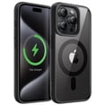 thumbnail image 1 of JETech Magnetic Case for iPhone 15 Pro 6.1-Inch Compatible with MagSafe, Shockproof Phone Bumper Cover, Solid Color Matte TPU Frame, Anti-Scratch Clear Back (Black Titanium), 1 of 6