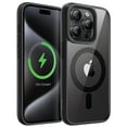 thumbnail image 1 of JETech Magnetic Case for iPhone 15 Pro Max 6.7-Inch Compatible with MagSafe, Shockproof Phone Bumper Cover, Solid Color Matte TPU Frame, Anti-Scratch Clear Back (Black Titanium), 1 of 6