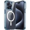 thumbnail image 1 of JETech Magnetic Case for iPhone 15 Pro Max 6.7-Inch Compatible with MagSafe Wireless Charging, Shockproof Phone Bumper Cover, Anti-Scratch Clear Back (Blue), 1 of 7