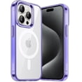 thumbnail image 1 of JETech Magnetic Case for iPhone 15 Pro Max 6.7-Inch Compatible with MagSafe Wireless Charging, Shockproof Phone Bumper Cover, Anti-Scratch Clear Back (Light Purple), 1 of 7