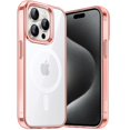 thumbnail image 1 of JETech Magnetic Case for iPhone 15 Pro Max 6.7-Inch Compatible with MagSafe Wireless Charging, Shockproof Phone Bumper Cover, Anti-Scratch Clear Back (Rose Gold), 1 of 7