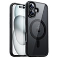 thumbnail image 1 of JETech Magnetic Case for iPhone 16 6.1-Inch Compatible with MagSafe, Shockproof Phone Bumper Cover, Solid Color Matte TPU Frame, Anti-Scratch Clear Back (Black), 1 of 6