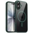 thumbnail image 1 of JETech Magnetic Case for iPhone 17 6.3-Inch Compatible with MagSafe, Shockproof Phone Bumper Cover, Solid Color Matte TPU Frame, Anti-Scratch Clear Back (Dark Green), 1 of 5