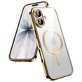 thumbnail image 1 of JETech Magnetic Case for iPhone 17 6.3-Inch, Full Camera Lens Protection, Compatible with MagSafe, Soft Electroplated TPU Frame with Hard Clear PC Back, Shockproof Phone Cover (Gold), 1 of 5