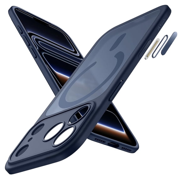 JETech Magnetic Case for iPhone 17 Pro 6.3-Inch Compatible with MagSafe (Dark Blue)