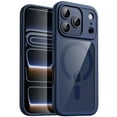 thumbnail image 1 of JETech Magnetic Case for iPhone 17 Pro Max 6.9-Inch Compatible with MagSafe, Shockproof Phone Bumper Cover, Solid Color Matte TPU Frame, Anti-Scratch Clear Back (Dark Blue), 1 of 5