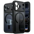 thumbnail image 1 of JETech Magnetic Case for iPhone 17 Pro Max 6.9-Inch Compatible with MagSafe, Shockproof Slim Phone Cover with Built-in Camera Control Button, Matte Translucent Back (Black), 1 of 6