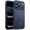 thumbnail image 1 of JETech Magnetic Case for iPhone 17 Pro Max 6.9-Inch Compatible with MagSafe, Translucent Matte Back Slim Minimalist Shockproof Phone Cover (Dark Blue), 1 of 6