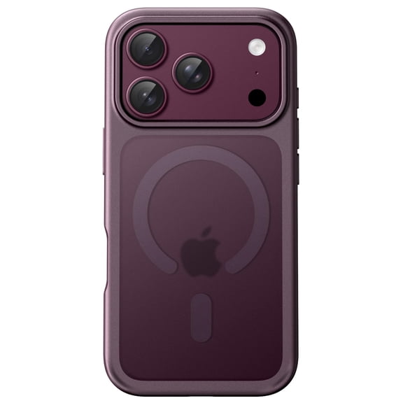 JETech Magnetic Matte Case for iPhone 18 Pro Max |Compatible with MagSafe, Translucent Back (Dark Cherry)