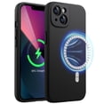 thumbnail image 1 of JETech Magnetic Silicone Case for iPhone 13 6.1-Inch, Compatible with MagSafe, Silky-Soft Touch Phone Cover with Camera Lens Full Protection (Black), 1 of 6