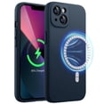 thumbnail image 1 of JETech Magnetic Silicone Case for iPhone 13 6.1-Inch, Compatible with MagSafe, Silky-Soft Touch Phone Cover with Camera Lens Full Protection (Navy), 1 of 6