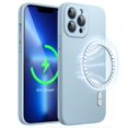 thumbnail image 1 of JETech Magnetic Silicone Case for iPhone 13 Pro 6.1-Inch, Compatible with MagSafe, Phone Cover with Camera Lens Full Protection (Blue Fog), 1 of 6
