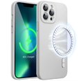 thumbnail image 1 of JETech Magnetic Silicone Case for iPhone 13 Pro Max 6.7-Inch, Compatible with MagSafe, Phone Cover with Camera Lens Full Protection (Light Grey), 1 of 6