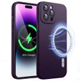 thumbnail image 1 of JETech Magnetic Silicone Case for iPhone 14 Pro 6.1-Inch, Compatible with MagSafe, Phone Cover with Camera Lens Full Protection (Deep Purple), 1 of 6