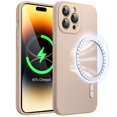 thumbnail image 1 of JETech Magnetic Silicone Case for iPhone 14 Pro Max 6.7-Inch, Compatible with MagSafe, Phone Cover with Camera Lens Full Protection (Gold), 1 of 6