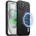 thumbnail image 1 of JETech Magnetic Silicone Case for iPhone 15 Plus 6.7-Inch, Compatible with MagSafe, Phone Cover with Camera Lens Full Protection (Black), 1 of 6