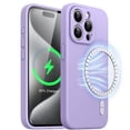 thumbnail image 1 of JETech Magnetic Silicone Case for iPhone 15 Pro 6.1-Inch, Compatible with MagSafe, Phone Cover with Camera Lens Full Protection (Light Purple), 1 of 6