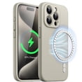 thumbnail image 1 of JETech Magnetic Silicone Case for iPhone 15 Pro 6.1-Inch, Compatible with MagSafe, Phone Cover with Camera Lens Full Protection (Natural Titanium), 1 of 6