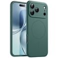 thumbnail image 1 of JETech Magnetic Silicone Case for iPhone 17 Pro 6.3-Inch, Compatible with MagSafe, Silky Soft Touch, Shock Absorbing Phone Cover with Camera Lens Protection (Midnight Green), 1 of 6