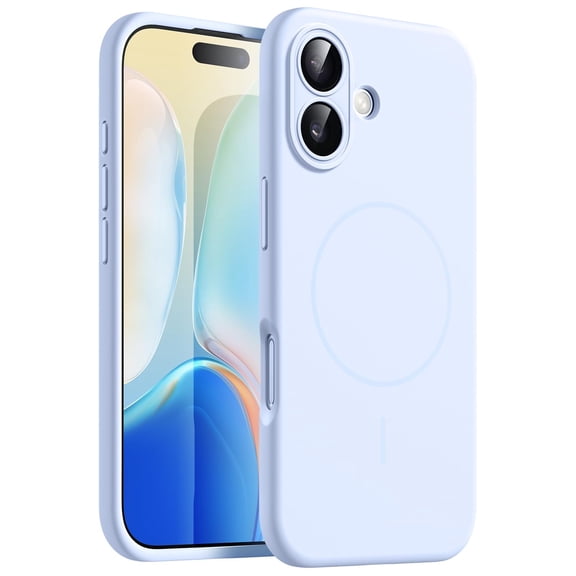 JETech Magnetic Silicone Case for iPhone 17 6.3-Inch, Compatible with MagSafe, Silky Soft Touch (Blue)