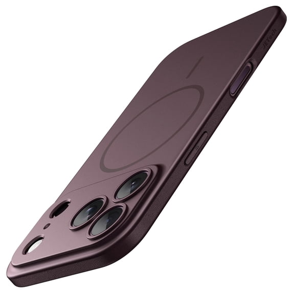 JETech Magnetic Slim Case for iPhone 18 Pro Max |Lightweight, Compatible with MagSafe, Matte (Dark Cherry)