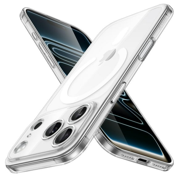 JETech Magnetic Slim Case for iPhone 17 Pro 6.3-Inch Compatible with MagSafe, Camera Lens Full Protection, Ultra-Thin Lightweight Clear Minimalist Protective Phone Cover (Clear)