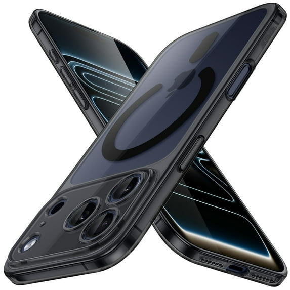 JETech Magnetic Slim Case for iPhone 17 Pro Max 6.9-Inch Compatible with MagSafe, Camera Lens Full Protection, Ultra-Thin Lightweight Clear Minimalist Protective Phone Cover (Black)