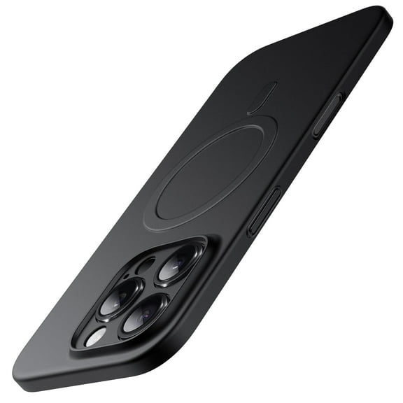 JETech Magnetic Ultra Slim Case for iPhone 16 Pro Max 6.9 Inch Compatible with MagSafe, Camera Lens Full Protection, Lightweight Matte Finish PP Hard Minimalist Cover (Black)