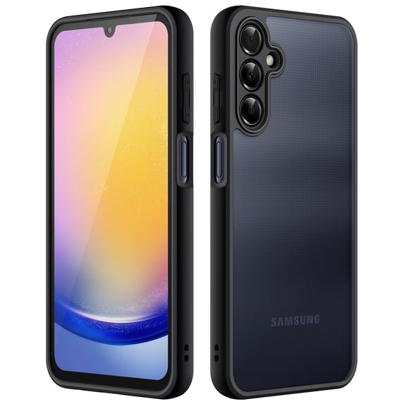 JETech Matte Case for Samsung Galaxy A25 5G 6.5-Inch with Upgraded Camera Protection, Translucent Frosted Matte Back Shockproof Protective Phone Cover (Black)