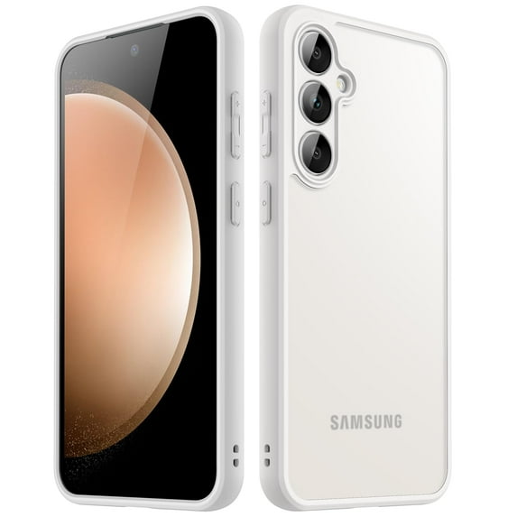 JETech Matte Case for Samsung Galaxy S23 FE 6.4-Inch with Upgraded Camera Protection, Translucent Frosted Matte Back Shockproof Protective Phone Cover (White)