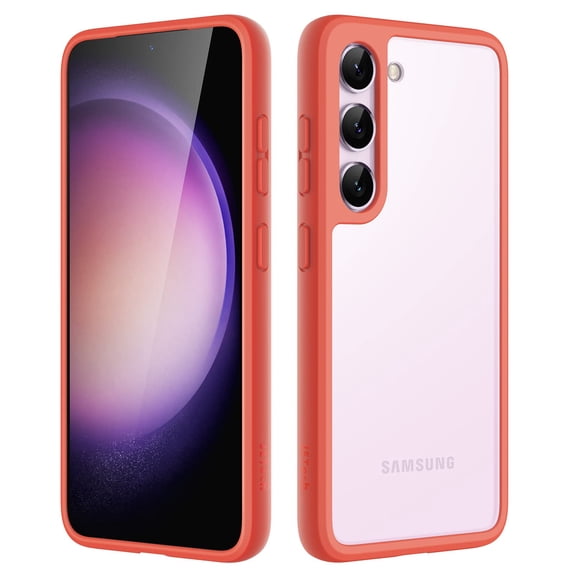 JETech Matte Case for Samsung Galaxy S23 5G 6.1-Inch, Frosted Translucent Back Protective Slim Phone Cover, Anti-Fingerprints (Red)