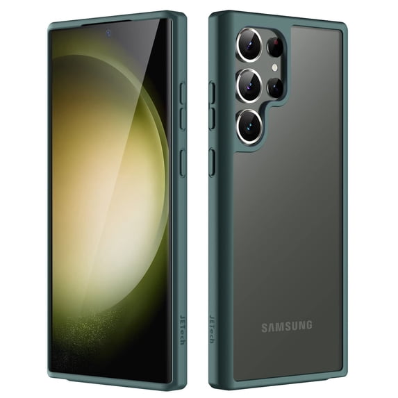 JETech Matte Case for Samsung Galaxy S23 Ultra 5G 6.8-Inch, Frosted Translucent Back Protective Slim Phone Cover, Anti-Fingerprints (Midnight Green)
