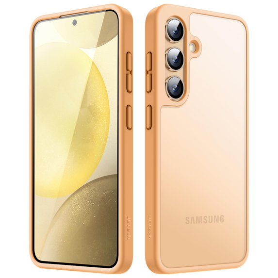 JETech Matte Case for Samsung Galaxy S24 5G, Frosted Translucent Back Protective Slim Phone Cover, Anti-Fingerprints (Sandstone Orange)