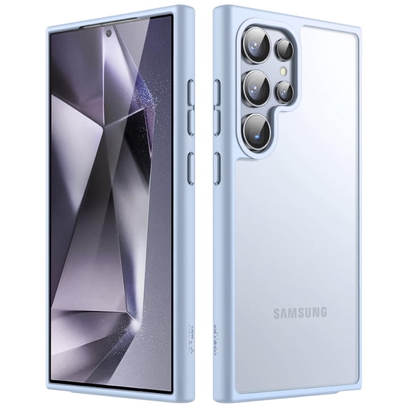 JETech Matte Case for Samsung Galaxy S24 Ultra 5G, Frosted Translucent Back Protective Slim Phone Cover, Anti-Fingerprints (Titanium Blue)