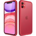 thumbnail image 1 of JETech Matte Case for iPhone 11 6.1-Inch, Shockproof Military Grade Drop Protection, Frosted Translucent Back Phone Cover, Anti-Fingerprint (Red), 1 of 6